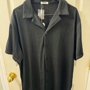 Company Black Ribbed Men's Casual Shirt